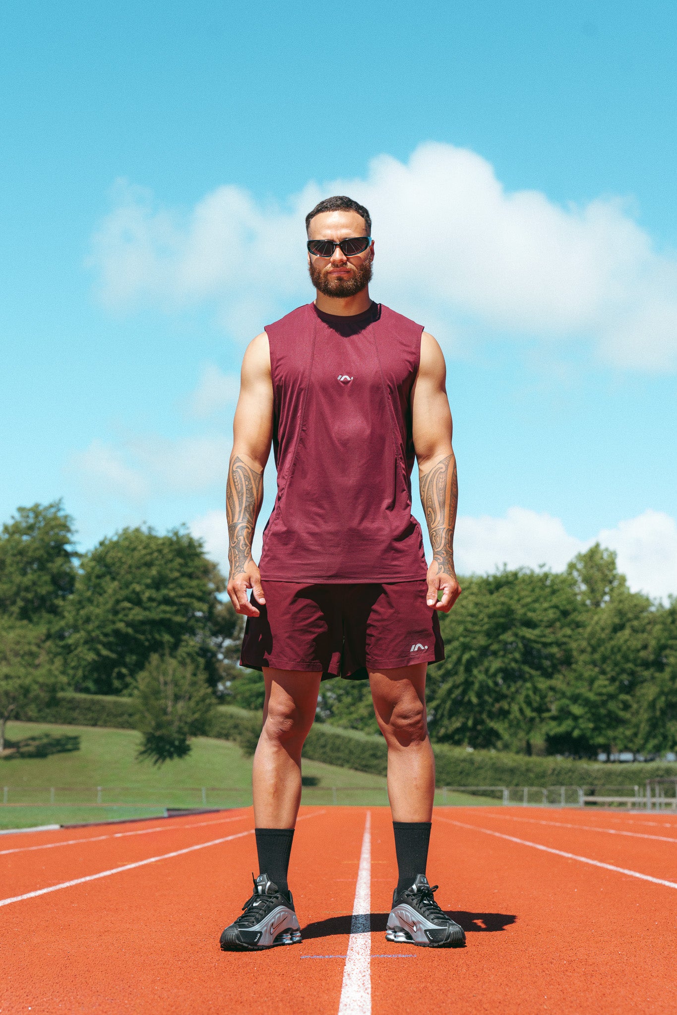 TRAINING SINGLET MENS DEEP CHERRY
