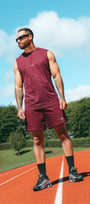 5" TRAINING SHORT MENS DEEP CHERRY