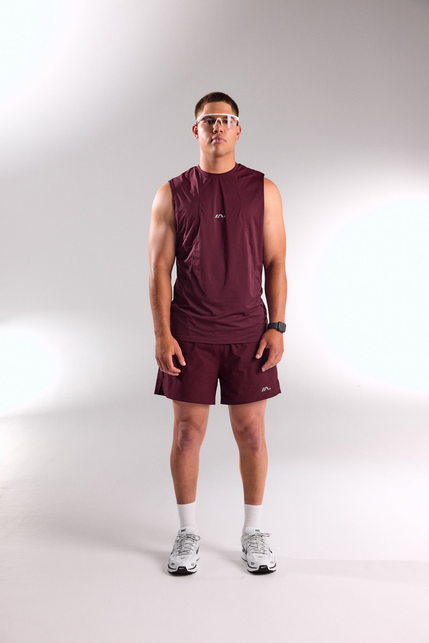 5" TRAINING SHORT MENS DEEP CHERRY