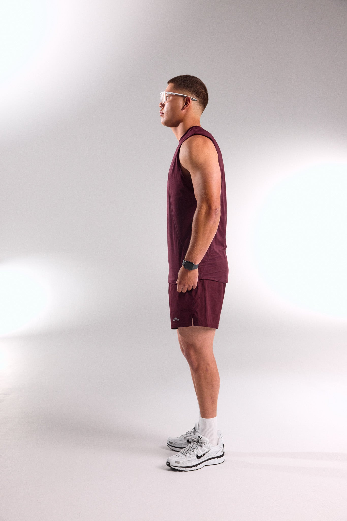 5" TRAINING SHORT MENS DEEP CHERRY