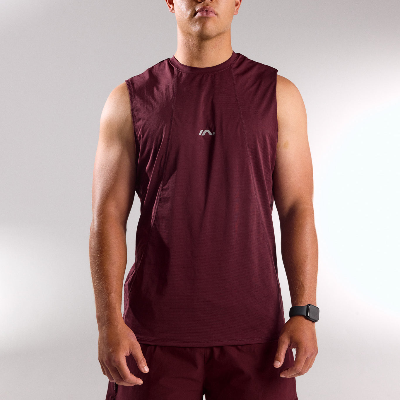 TRAINING SINGLET MENS DEEP CHERRY