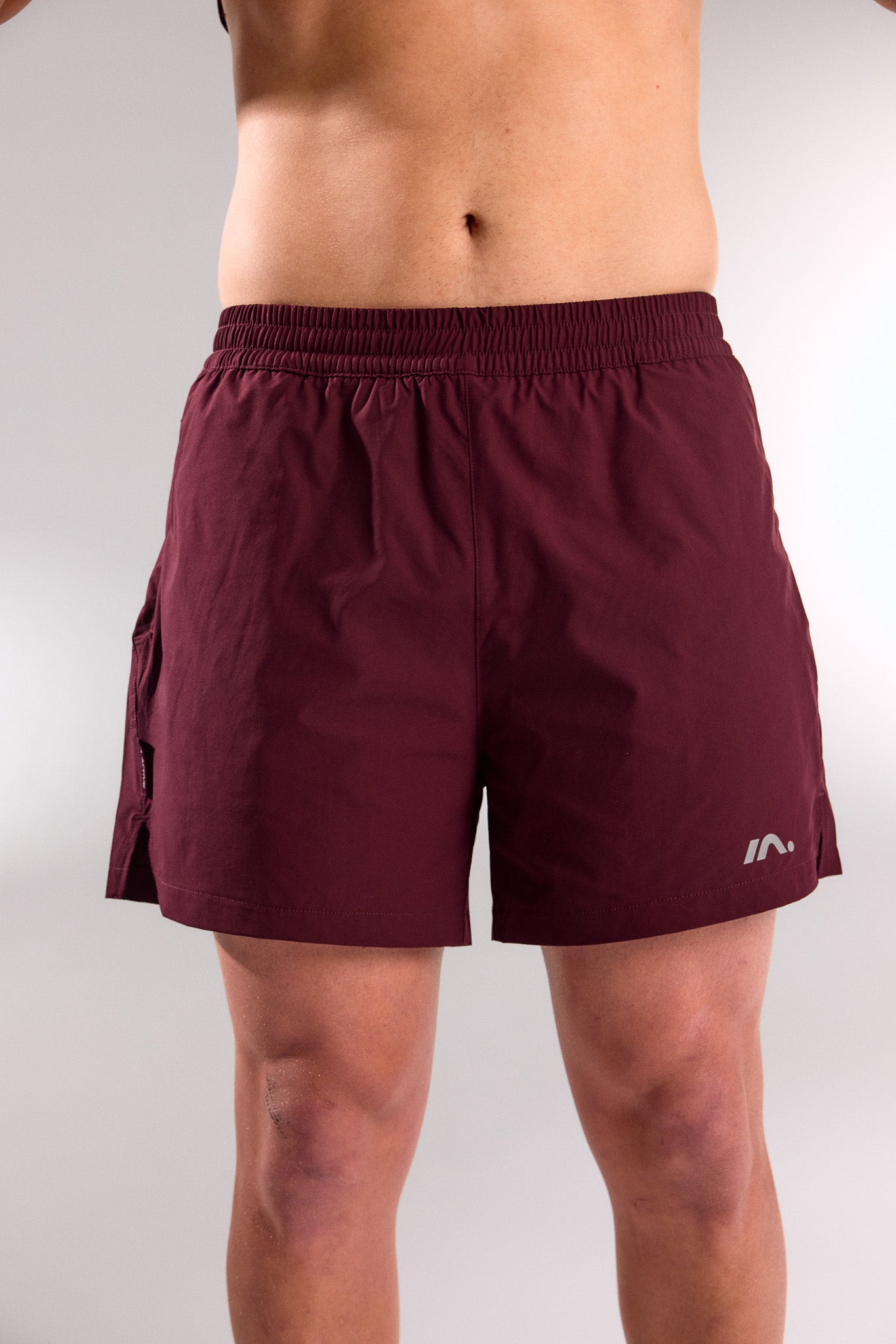 5" TRAINING SHORT MENS DEEP CHERRY