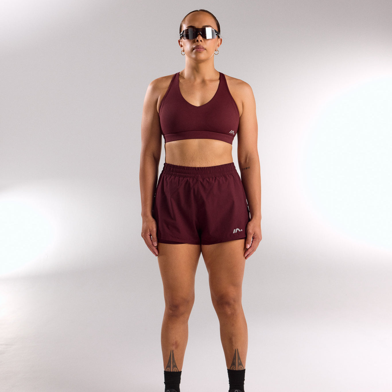 TRAINING SHORT WOMENS DEEP CHERRY