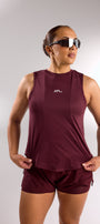 TRAINING TANK WOMENS DEEP CHERRY