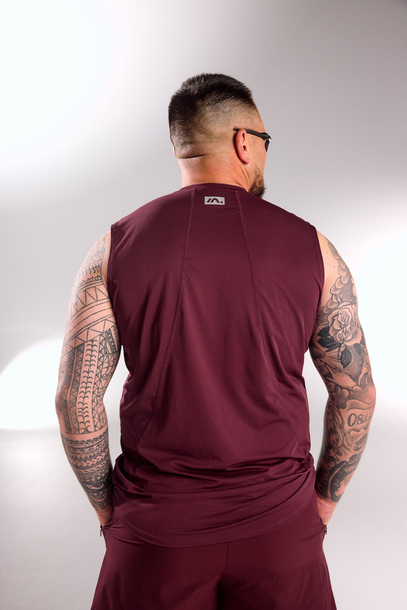 TRAINING SINGLET MENS DEEP CHERRY