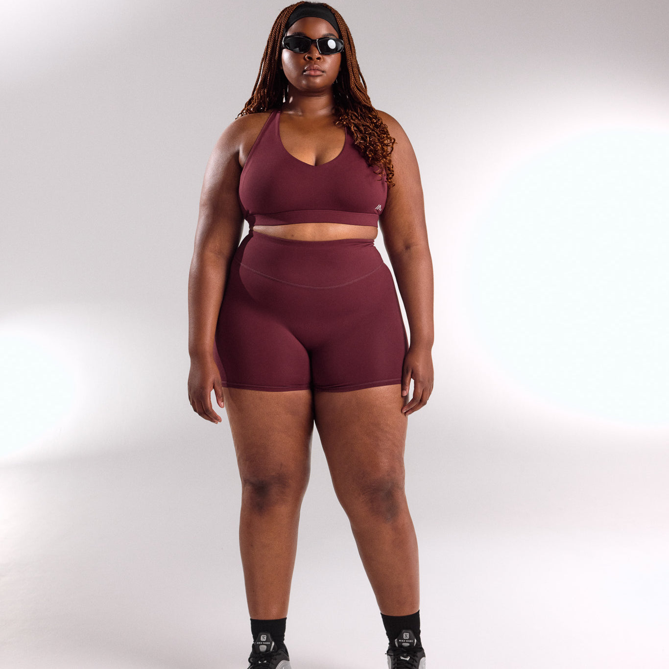 STAPLE MID SHORTS DEEP CHERRY