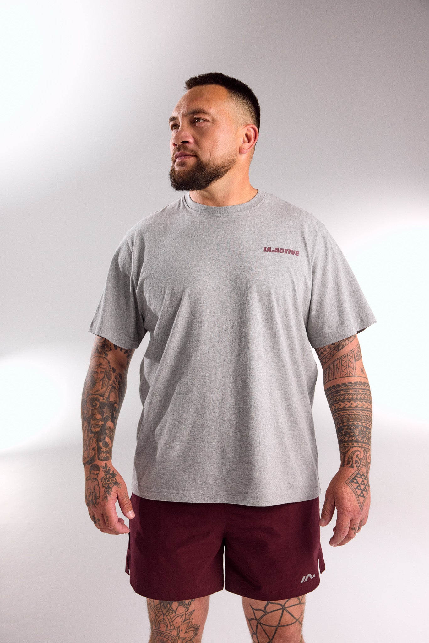 IA.ACTIVE TEE GREY MARLE