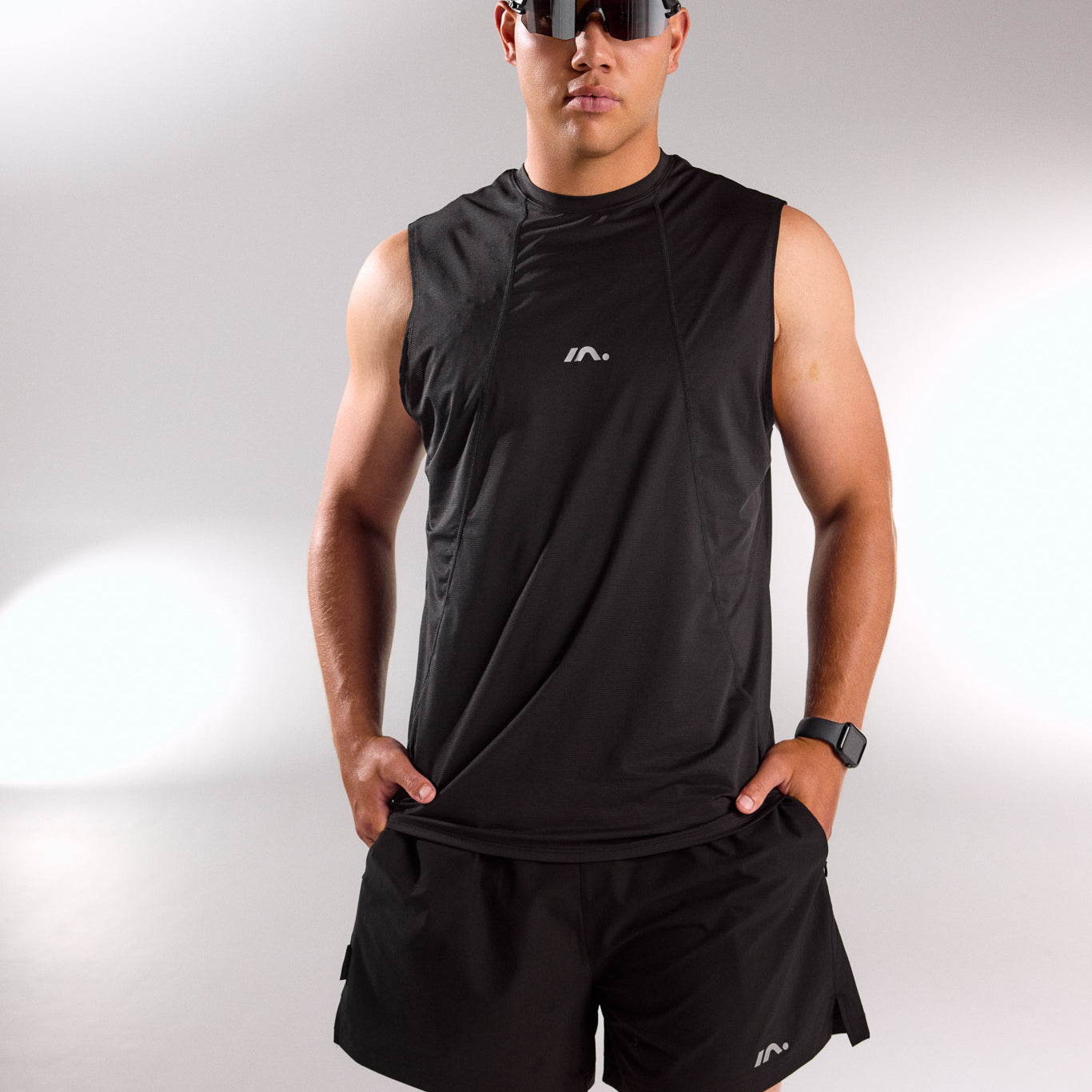 TRAINING SINGLET MENS BLACK