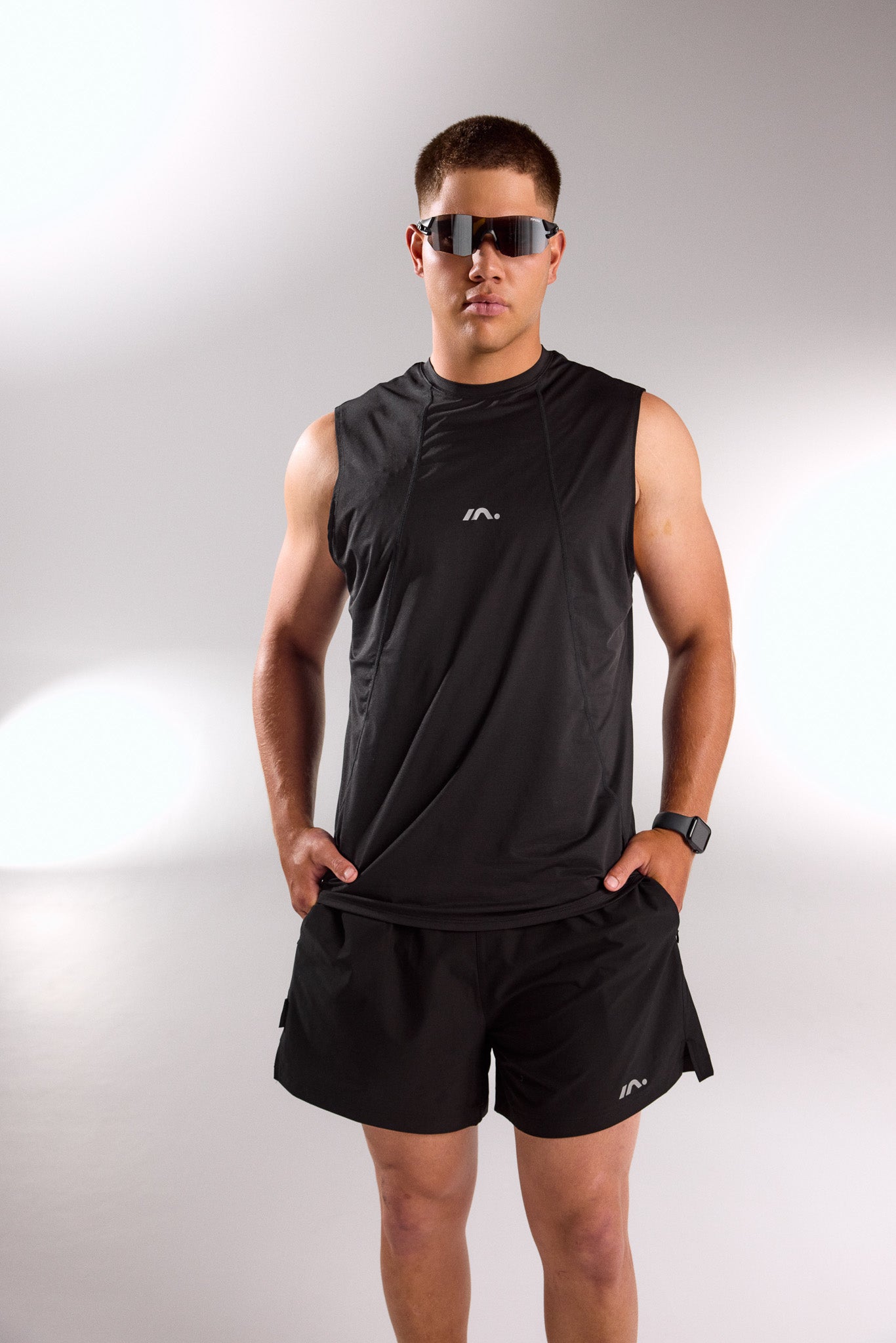 TRAINING SINGLET MENS BLACK