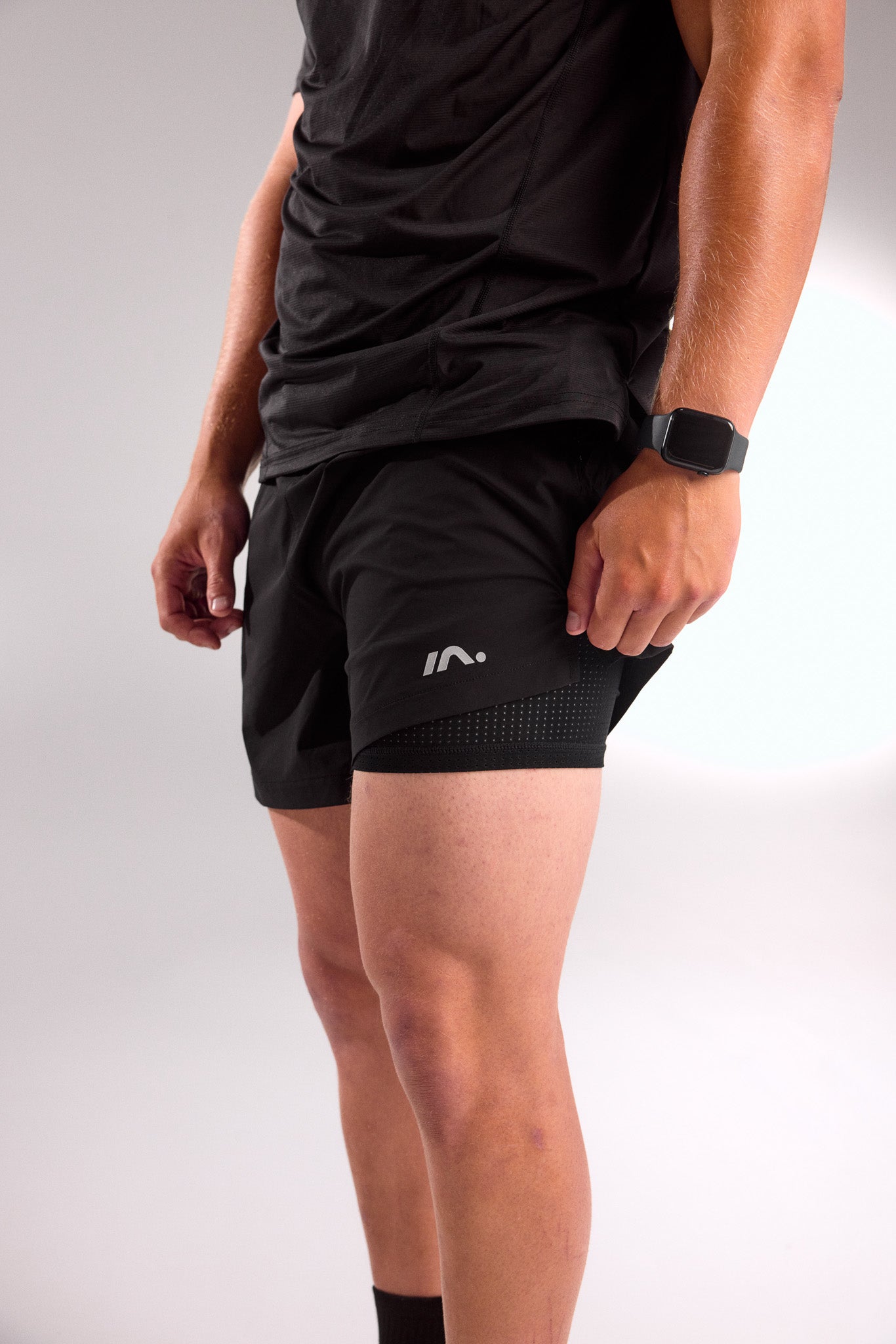 5" TRAINING SHORT MENS BLACK