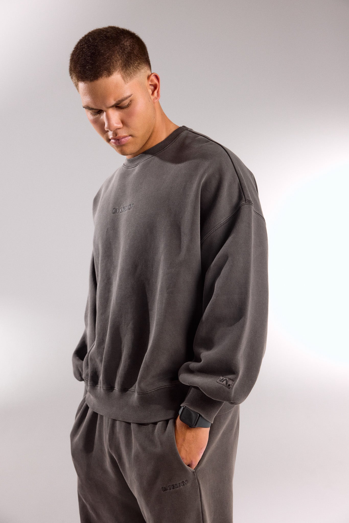 ESSENTIAL OVERSIZED CREW NECK STORM