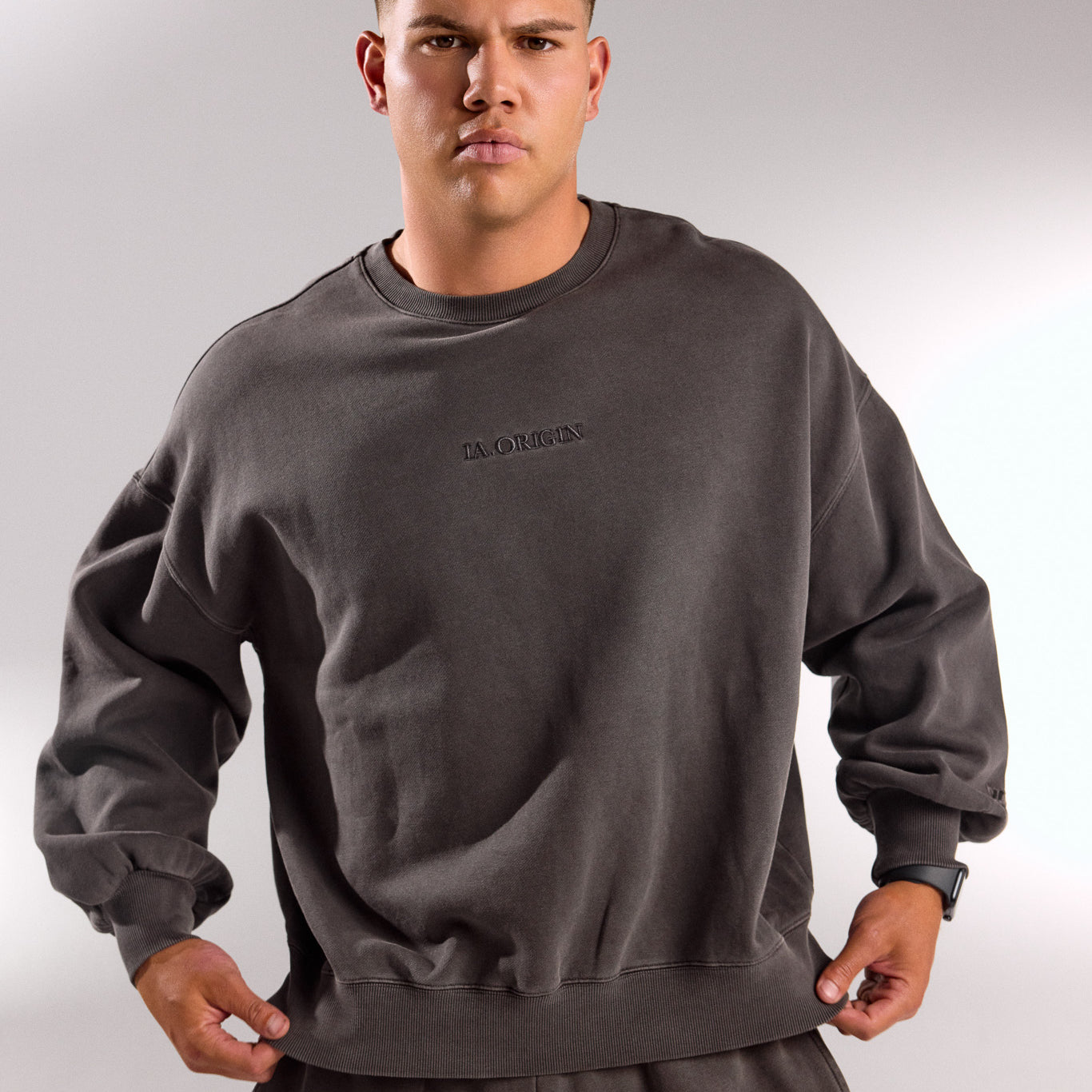 ESSENTIAL OVERSIZED CREW NECK STORM