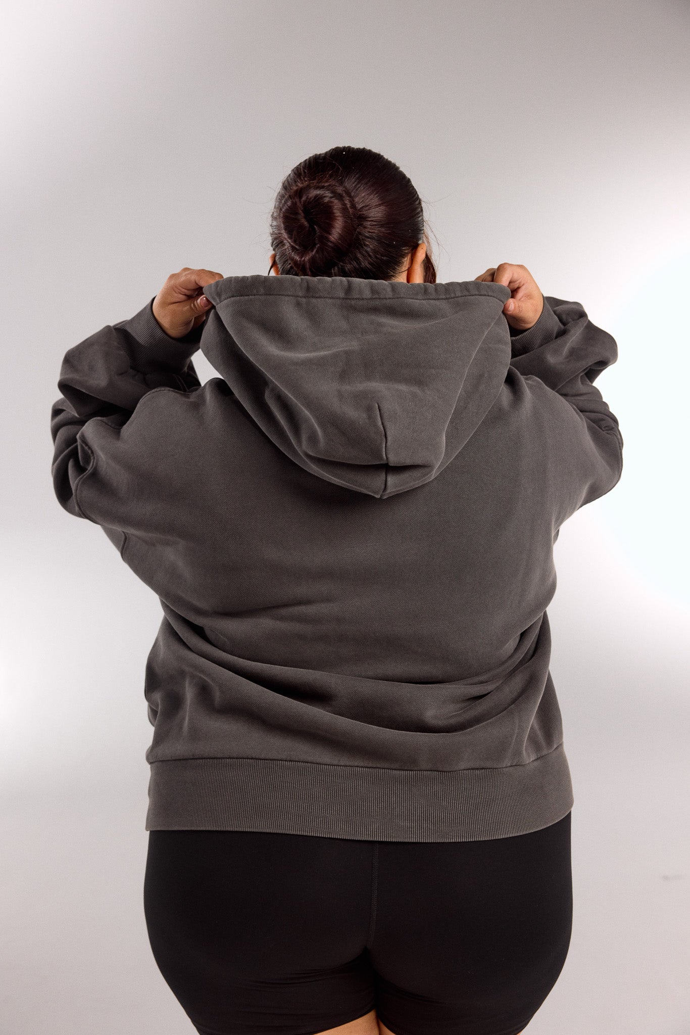 ESSENTIAL OVERSIZED ZIP HOODIE STORM
