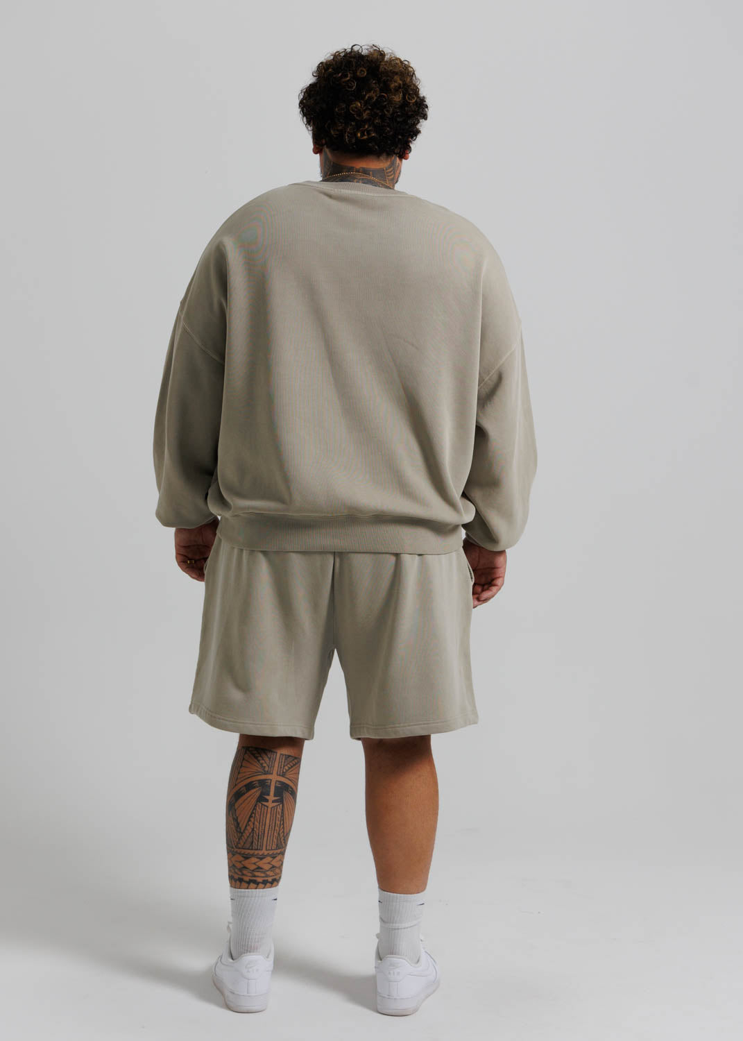 ESSENTIAL OVERSIZED CREW NECK SAND