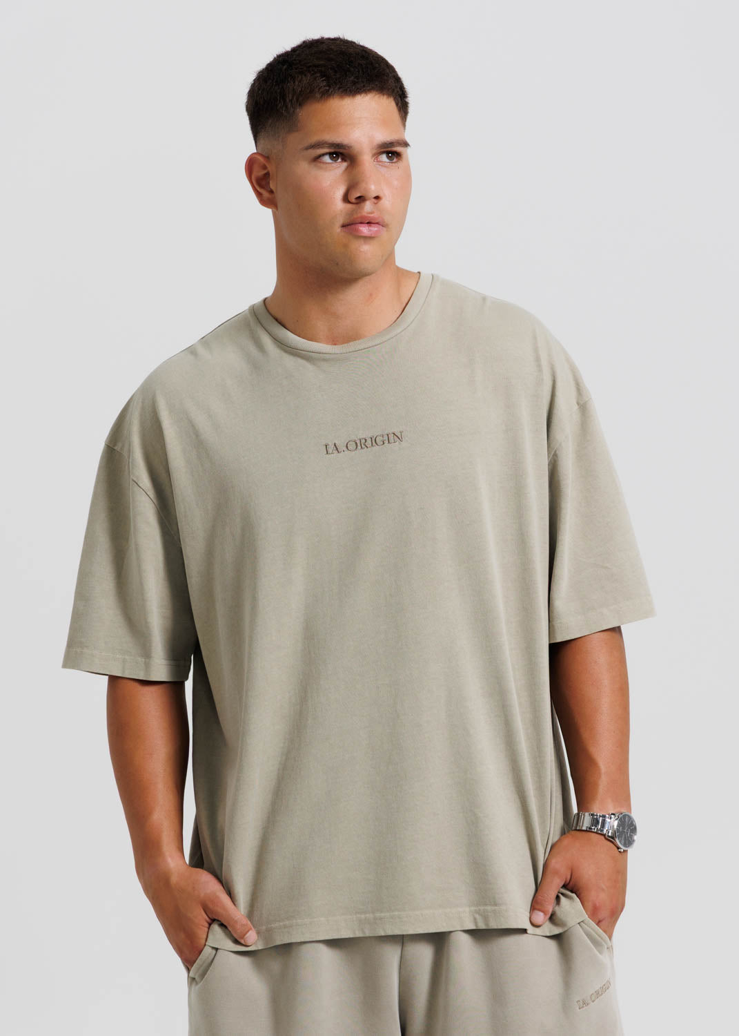 ESSENTIAL HEAVY WEIGHT TEE SAND